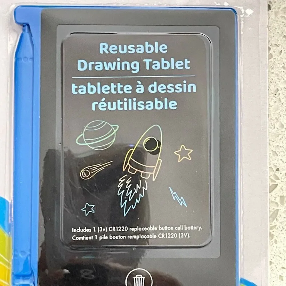 Curiosity Kids Reusable Doodle Drawing Tablet Toy Travel Size Ages 3+ NEW